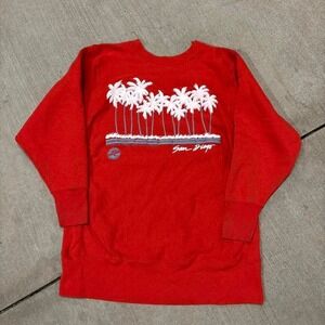 Vintage 80's Reverse Weave San Diego Crewneck California Destination Sweater